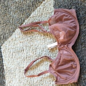 Victoria's secret dream Angels balconet cheer see through bra 32D mesh